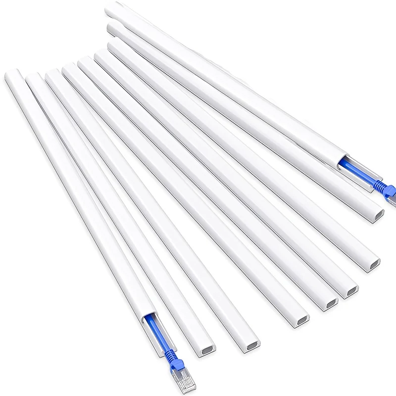 1/2 Stück 40CM Kabelabdeckung für die Wand, Mini-Kabelkanal, PVC-Kabelabdeckungen für Leitungen, überstreichbare Kabelabdeckung