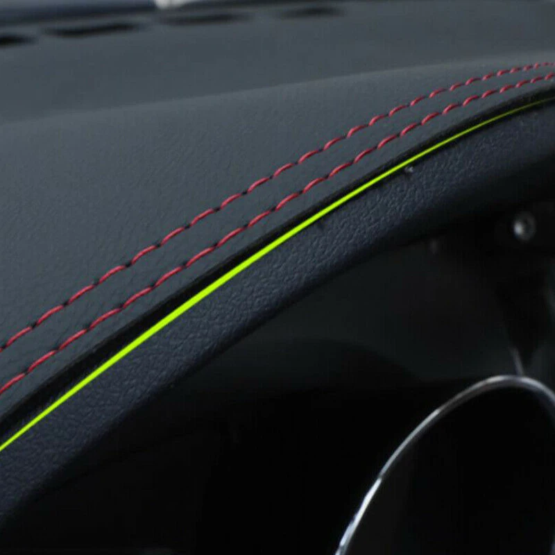 

Защитный коврик для приборной панели автомобиля, подходит для Mazda 3 2010 2011 2012 2013, левый руль, черный с красной линией из искусственной кожи