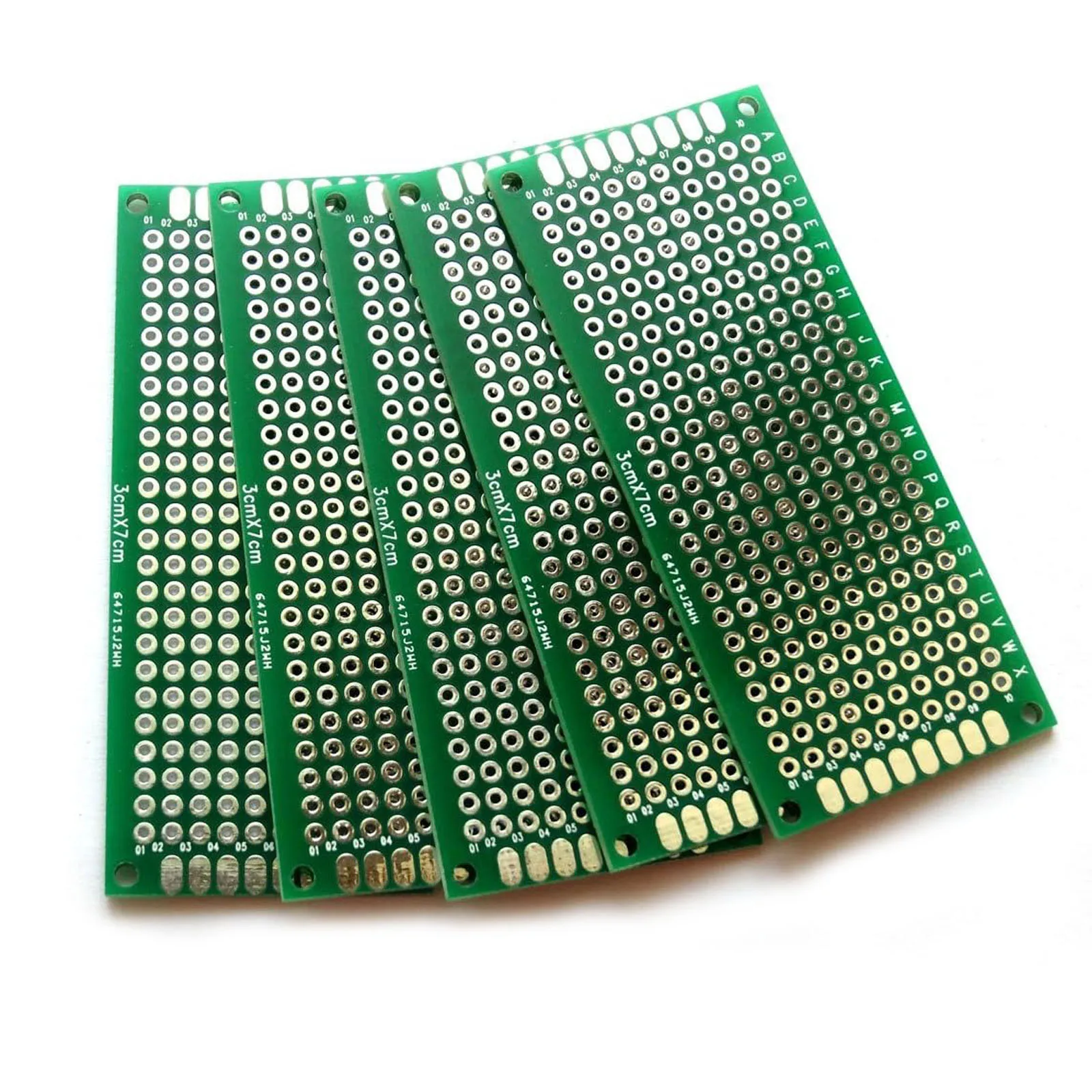10pcs 양면 PCB 2X8 3X7 4X6 5X7 프로토 타입 보드 회로 Protoboard 범용 스트립 보드 인쇄