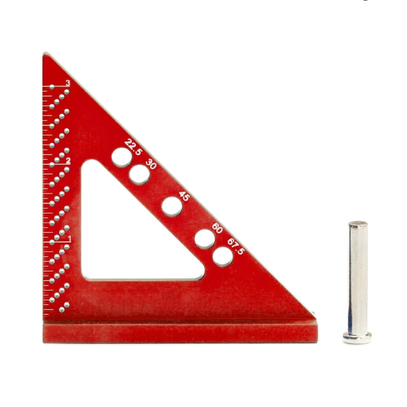 Portable Adjustable Carpenter Woodworking Right Angles Clamp Measuring Square Marking Gauge Miter Triangle Ruler Durable