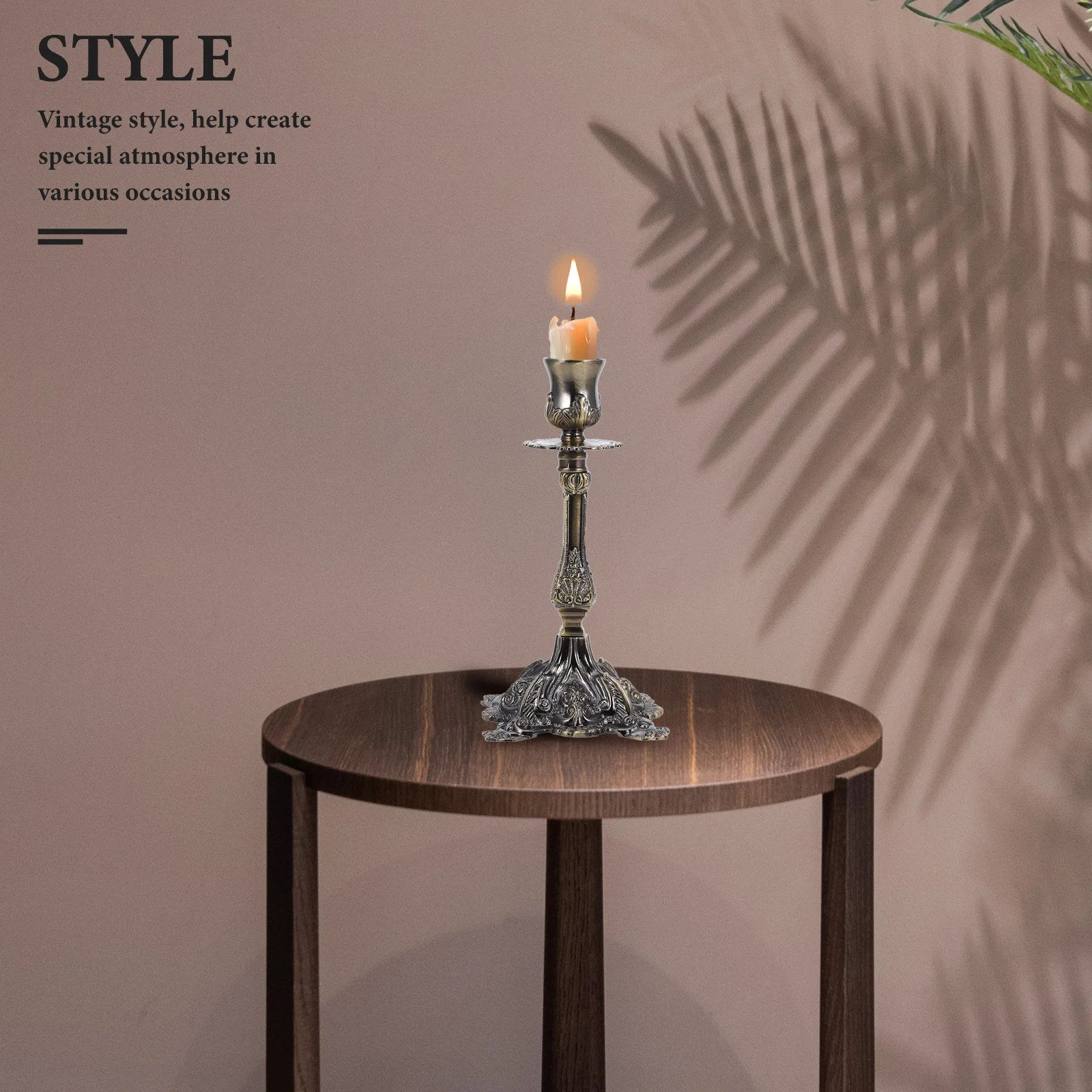 

Retro Vintage Style Metal Holder Single Head Decorative Stand Wedding Table Centerpiece Wedding Candlestick