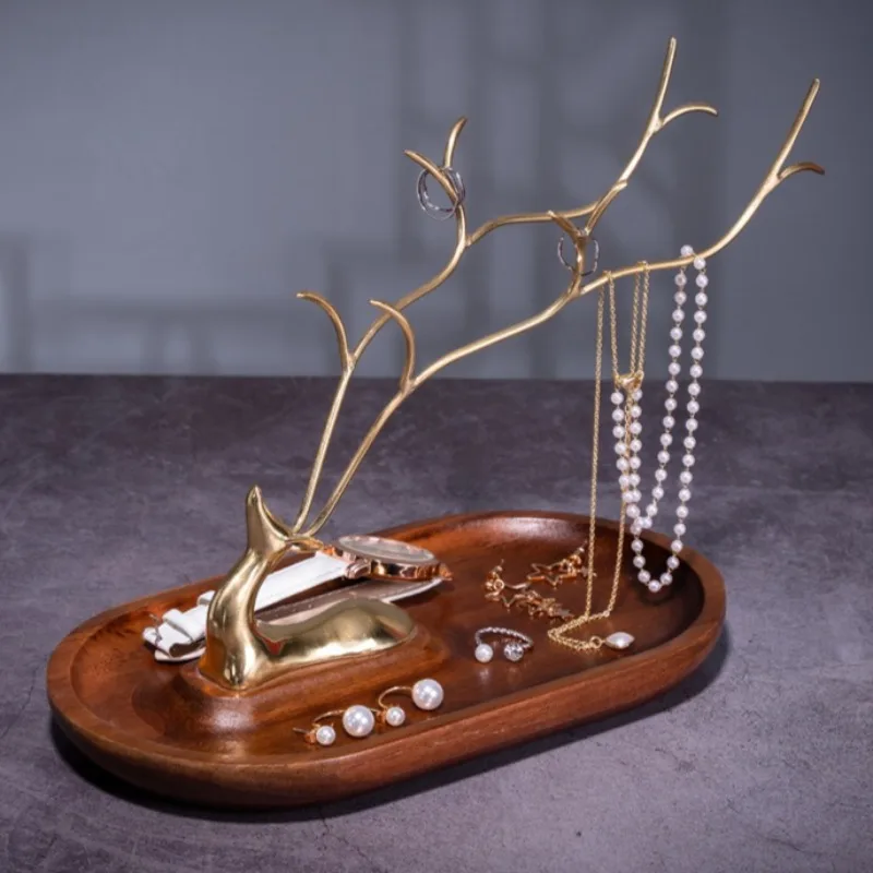 Metal Jewellery Display Stand Large Jewelry Organizer Holder Women Ring Bracelet Show Shelf Earrings Necklace Storage Rack Gift
