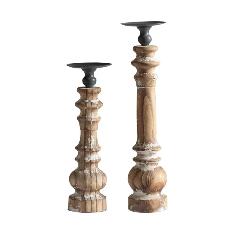 American rural retro old candle holder B & B foyer