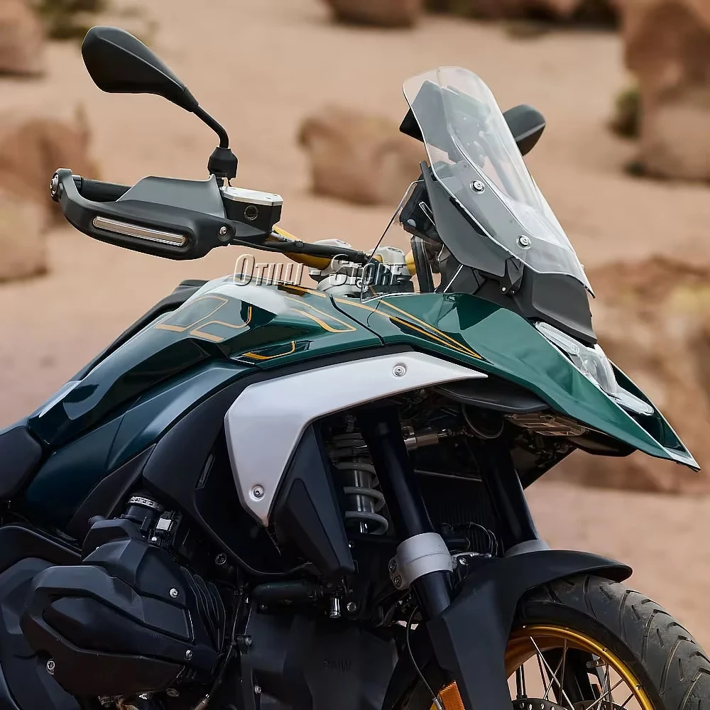 オートバイのハンドガードとフロントガラスのキット,BMW r1300gs r 1300 gs gs1300 r 1300gs adv adventure,2023 2024 2025