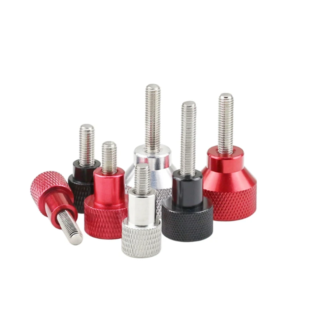 1pcs Aluminum Thumb Screw Aluminum Alloy Knurled Head D12x20/D20x20+Stainless Steel Thread M6x10~60mm Hand Grip Knob Step Bolt view 4