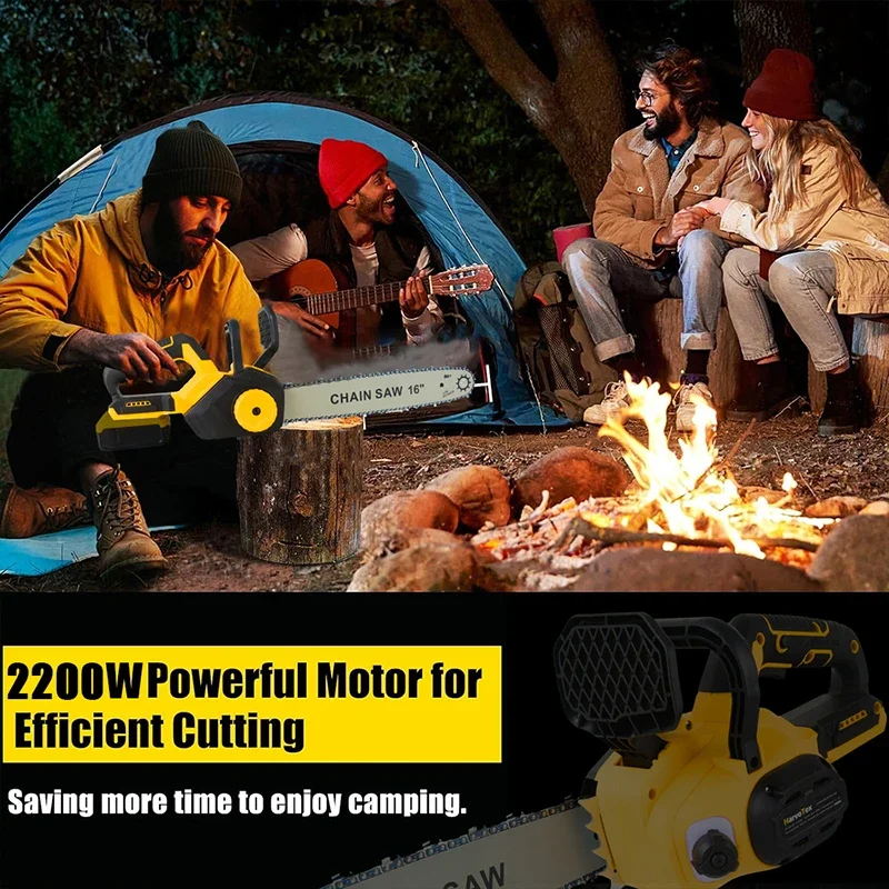 2000W 16 Zoll Elektrische Kettensäge 800 U/min Hochgeschwindigkeits-Kettensäge mit Kabel für Holzschneiden, Baumschnitt, Holzspalten, Forstwirtschaft, Garten und Heimgebrauch – Detail 6