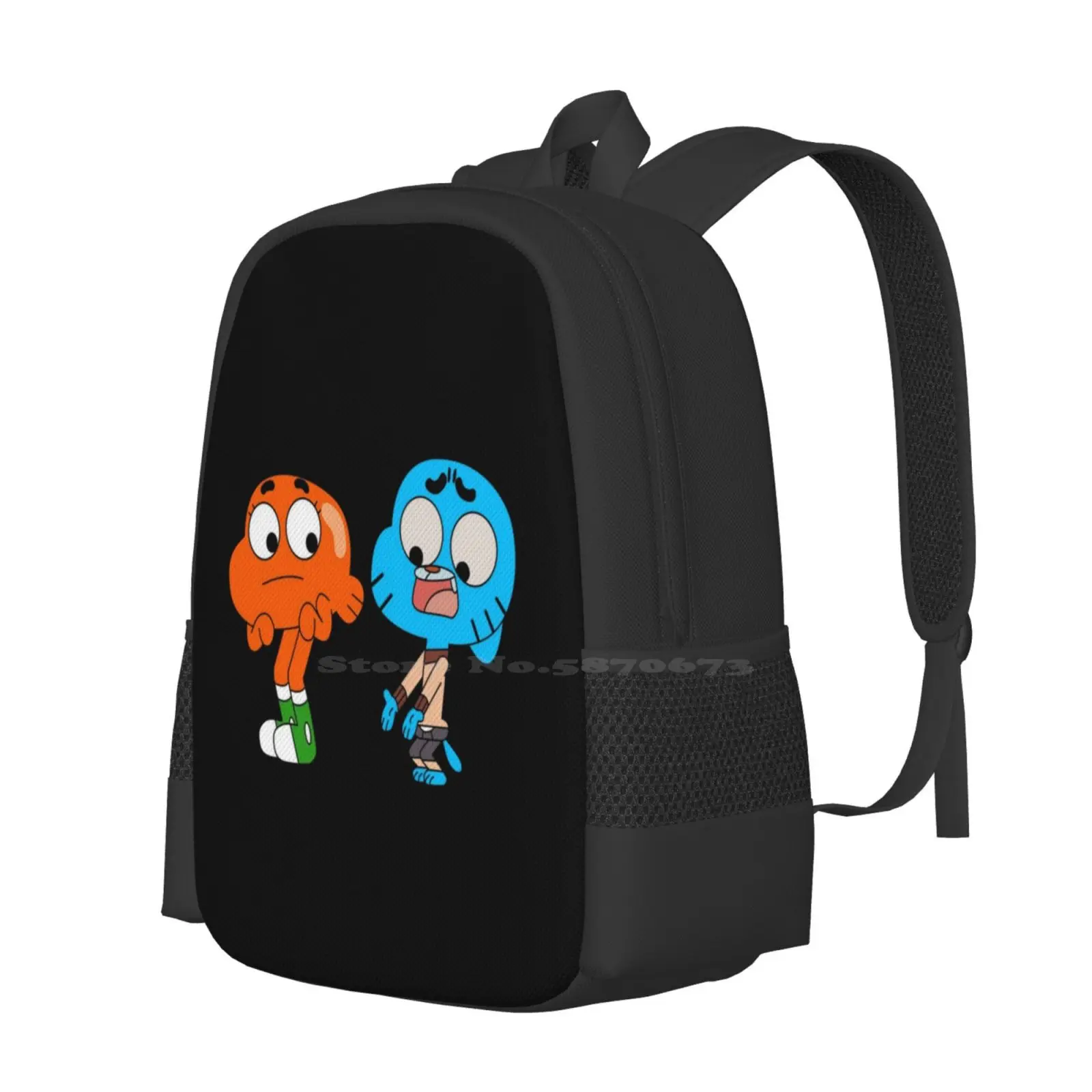 Gumball And Darwin, What The What Hot Sale Schoolbag Backpack Fashion Bags Cartoon Network What The What Gumball And Darwin