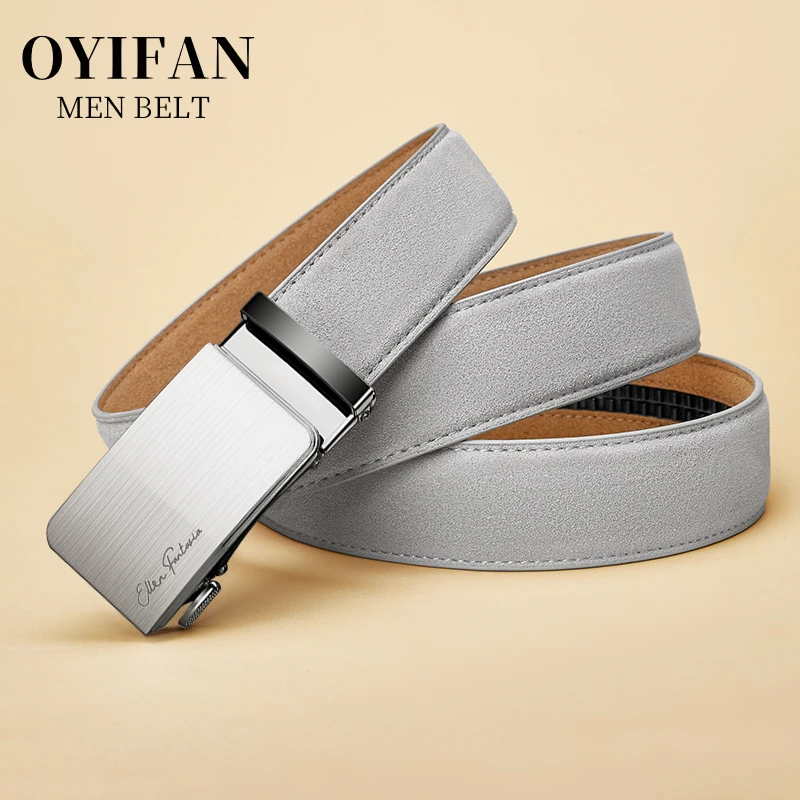 men's leather belt  automatic buckle men's top layer high-end trendy buckle PU belts