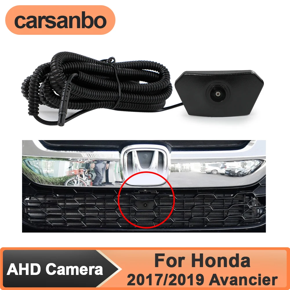 

Carsanbo Waterproof AHD 1080P Car Front View Camera for Honda 2017/2019 Avancier Night Vision Fisheye 150° Parking Monitoring