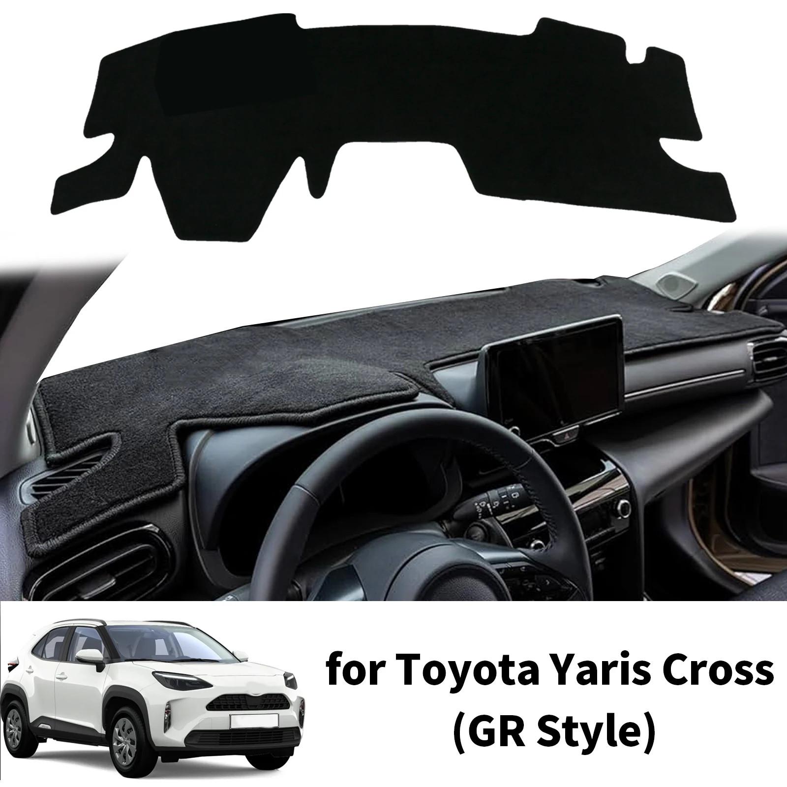 

for Toyota Yaris Cross 2021-2024 GR DashMat Car Dashmat Dashboard Cover Pad Sunshade Protective Carpet Accessories