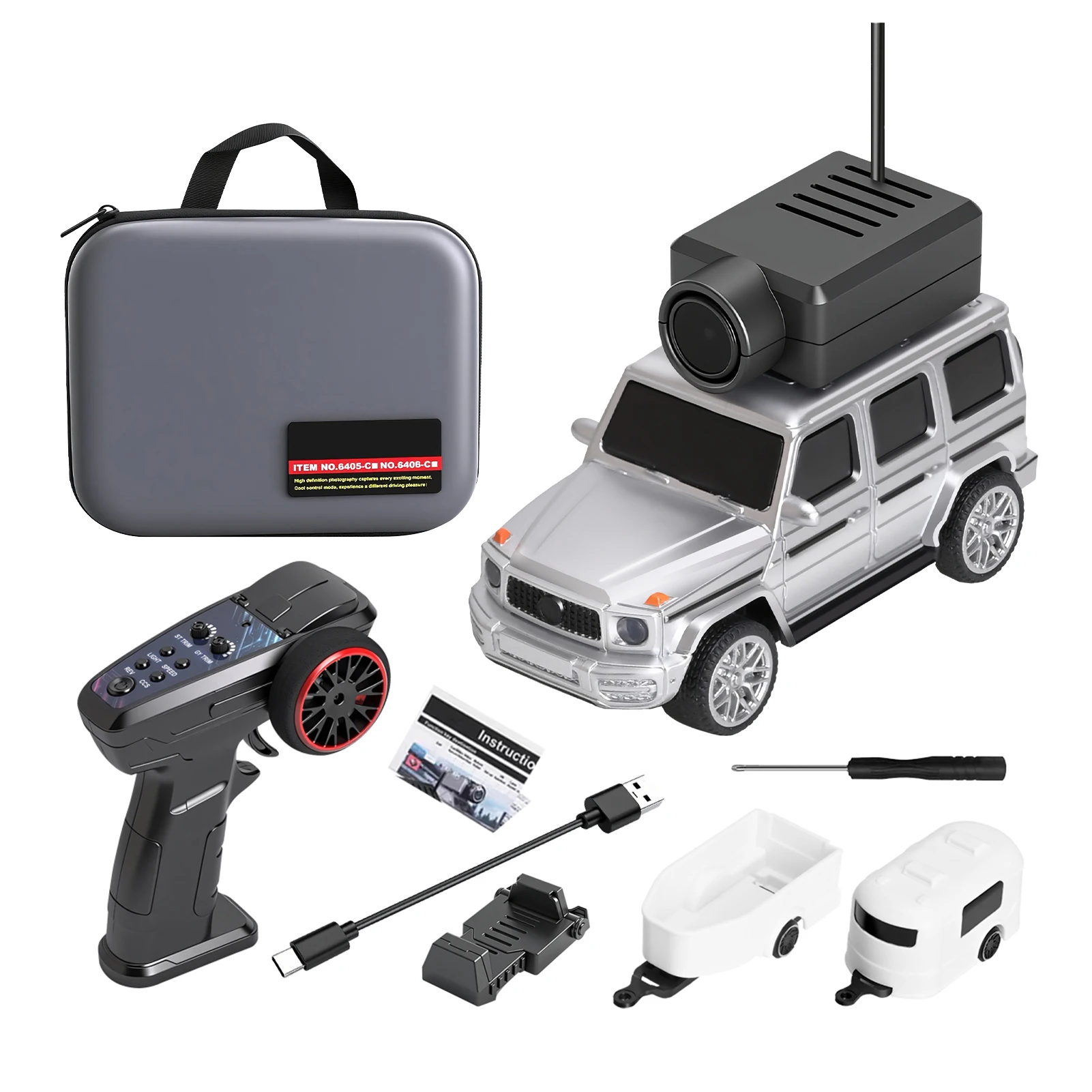 

1:64 Мини-радиоуправляемый автомобиль, игрушечный автомобиль с дистанционным управлением 2,4G WiFi FPV и камерой 720P HD, гироскоп, светодиодная подсветка, автомобиль с управлением через приложение для детей