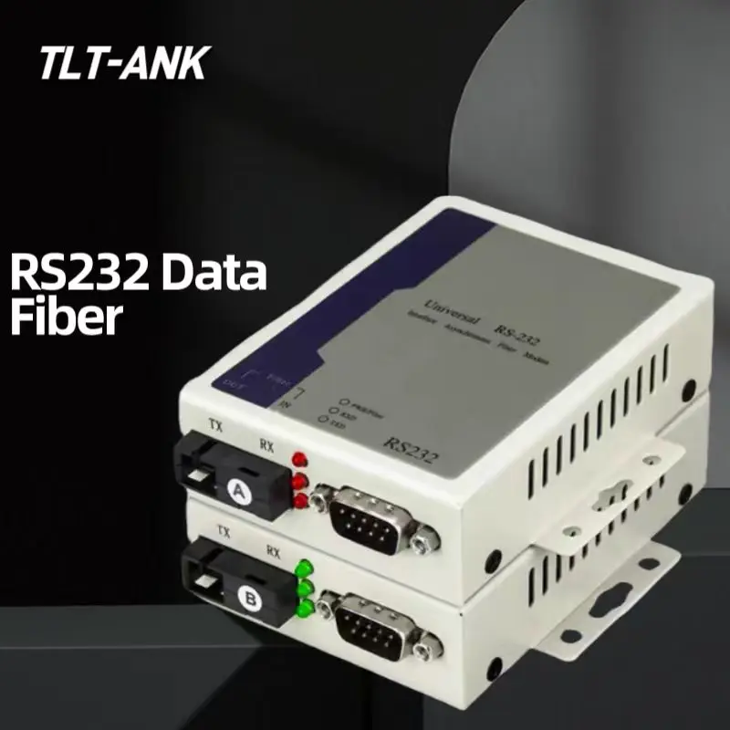 

1 Pair 1 Channel RS232 Data Over Fiber Optic Converter Singlemode 20KM SC Port