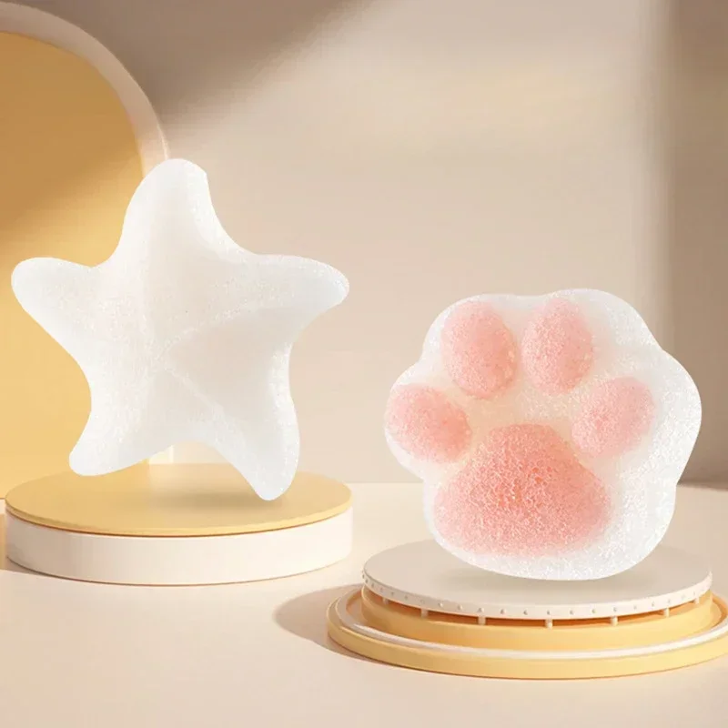 Cartoon Baby Bath Brushes Cute Starfish Cat Claws Newborn Shower Sponge Ball Soft Gentle Rubbing Baby Bath Tools Accessories