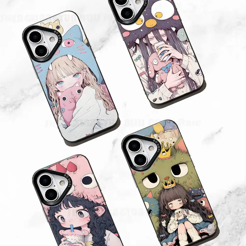 

Surprise Illustration Phone Case For IPhone 17 16e 16 15 14 13 12 11 Pro Max X XR XS MAX Back Cover