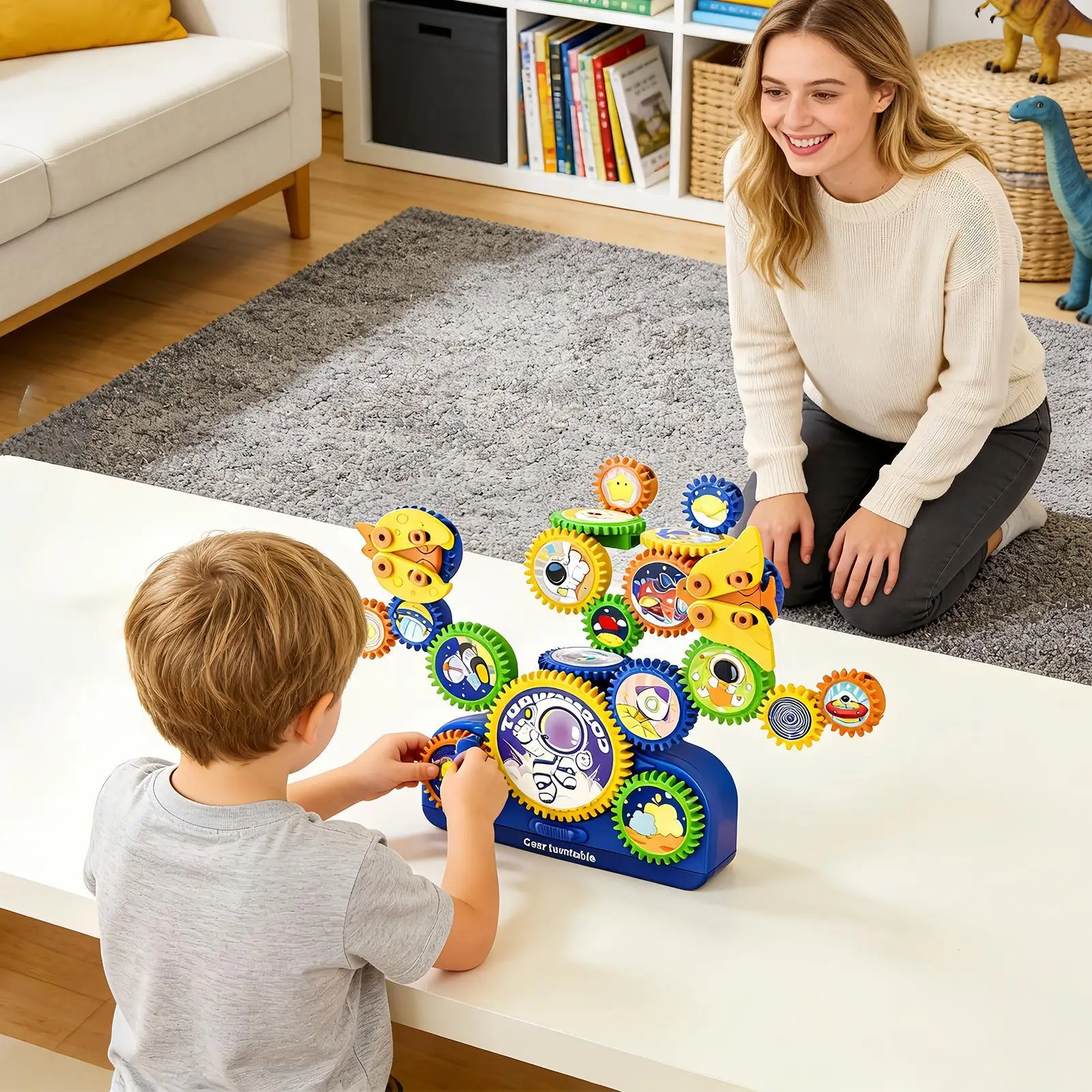 연결 장난감 전기 수동 교육용 빌딩 게임 기어 조립 세트 어린이 남아 여아 가족 친구 학생 가정용