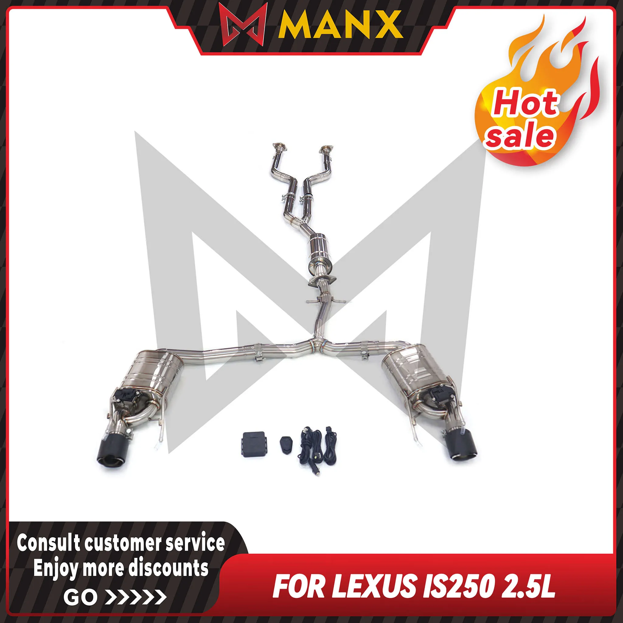 

MANX SS304 Exhaust For Lexus IS250 2.5L Catback Deep Sport Sound Easy Install Muffler Auto Parts High Performance