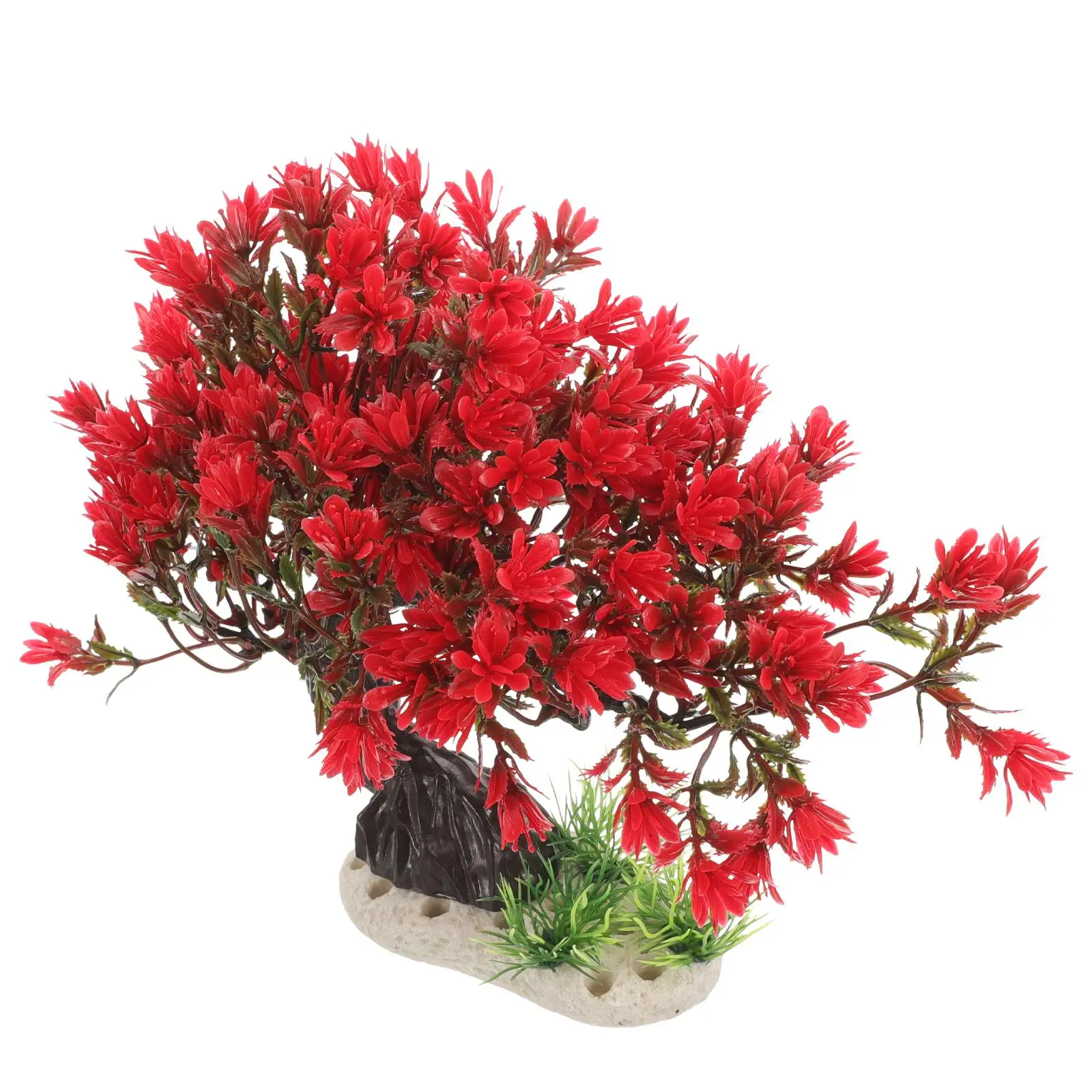 

Simulated Tree Grass Artificial Plastic Fish Tank Decorations Large Lifelike Aquarium Plant Accessories Safe Durable