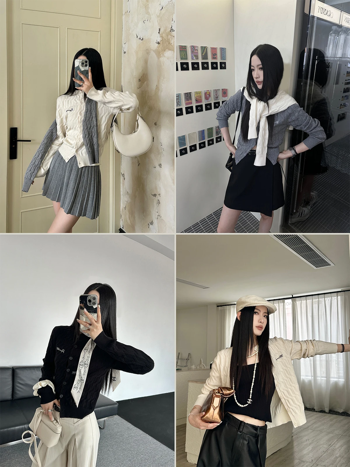 

PAPERLLL ранняя осень, новый женский вязаный свитер, кардиган, круглая пряжа Ne, верхняя одежда, топ, модный для поездок на работу