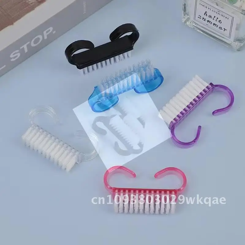 Klein formaat nagelborstel Veelkleurige hoornborstel voor reiniging en nagelverzorging