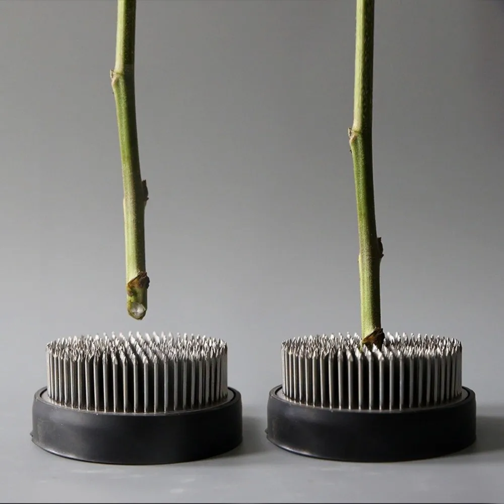 Stainless Steel Flower Arranging Device Rust-Proof Metal Pin Holder Ikebana Flower Frog Stand Multi-Size Flower Prong Pin Holder
