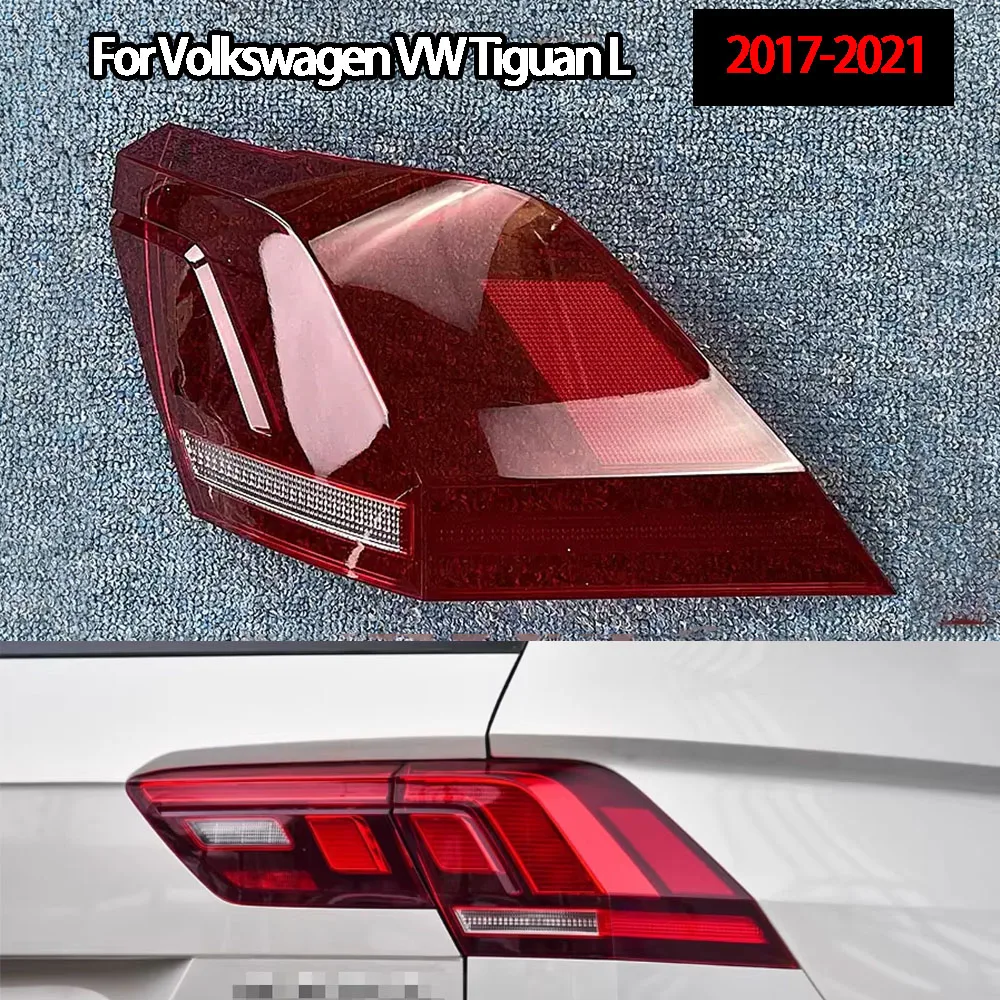 

For Volkswagen 2017-2021VW Tiguan L（ Low ）Tail Lamp Cover Rear Bumper Brake Shell Plexiglass Mask Replace Original Lampshade