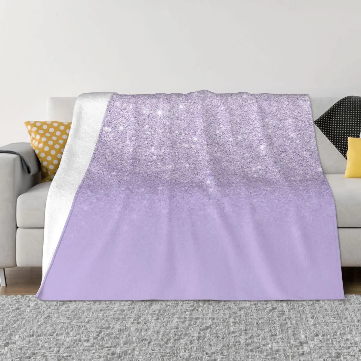 

Stylish Purple Lavender Glitter Ombre Quilt Bed Blanket Winter Blankets Home And Decoration Throw Blanket