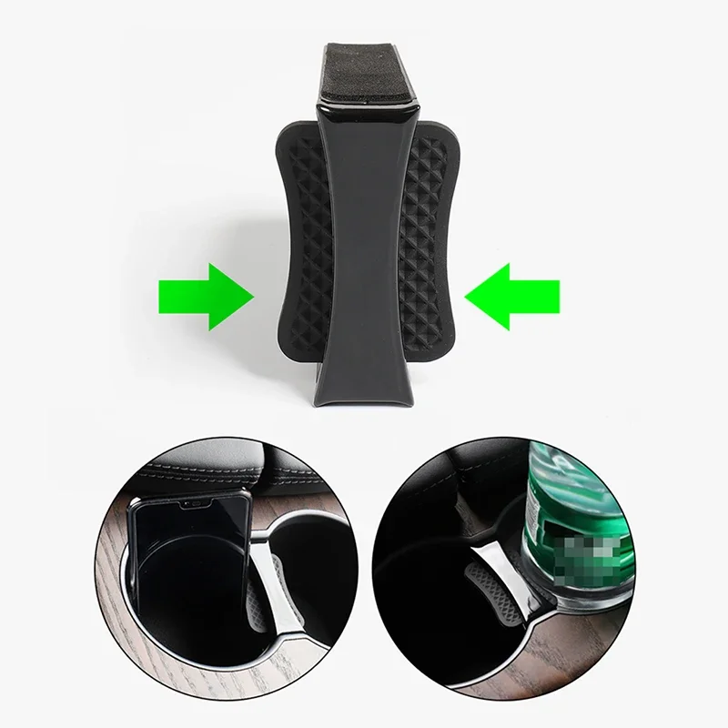 For Tesla Model X S 2019-2022 Car Central Control Water Cup Slot Slip Limit Clip ABS Cup Holder Clip limiter Auto Accessories