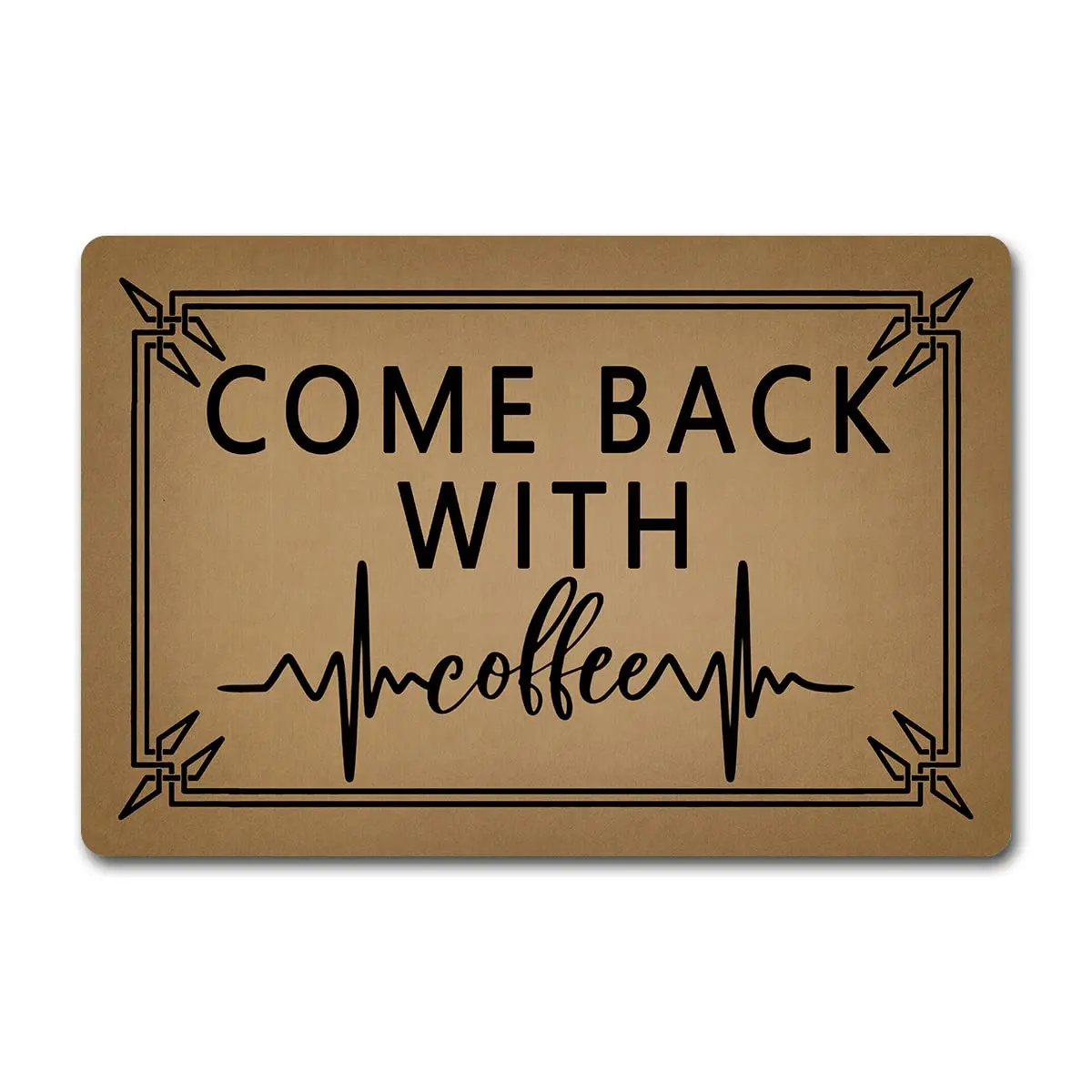 

Welcome Mat Come Back with Coffee, Funny Doormats, Anti-Slip Rubber, Colorful Quotes Door Rugs for Entrance Way