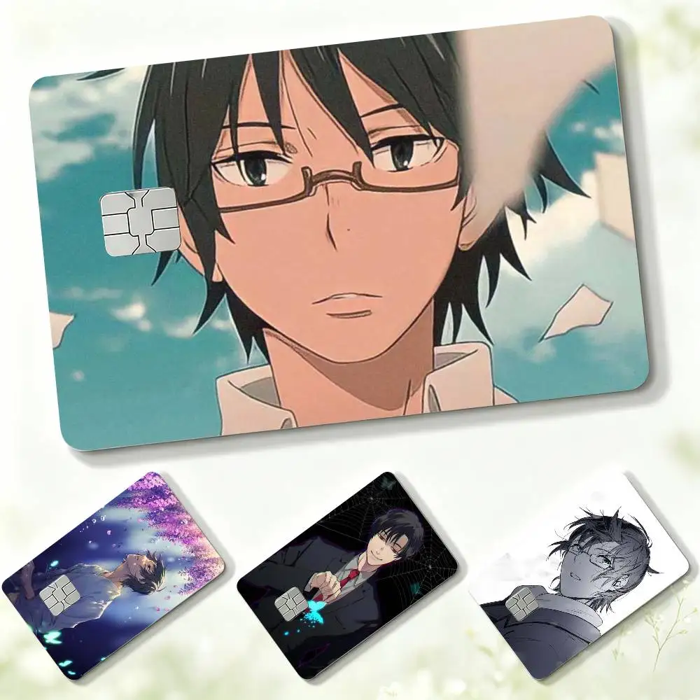 E-Erased Anime F-Fujinuma S-Satoru  Credit Card HD Stickers Game Card Decal Small Chip Waterproof Sticker Gift