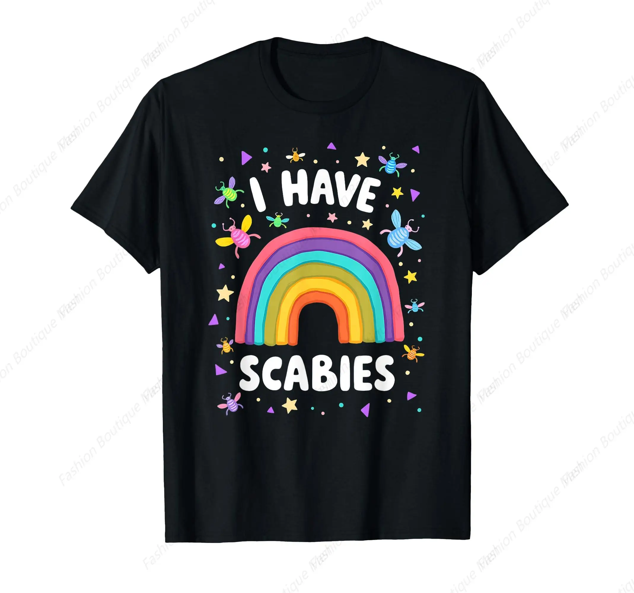 

Abstract I Have Scabies Funny Retro Offensive Inappropriate Meme T-Shirt Funny Cotton O-Neck Tee Unisex