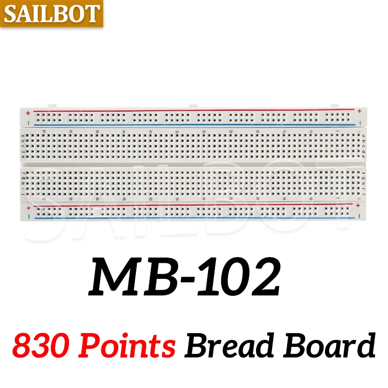 1SET MB102 Breadboard Module+MB-102 830 Points Solderless Prototype Bread Board kit +65 Flexible Wires