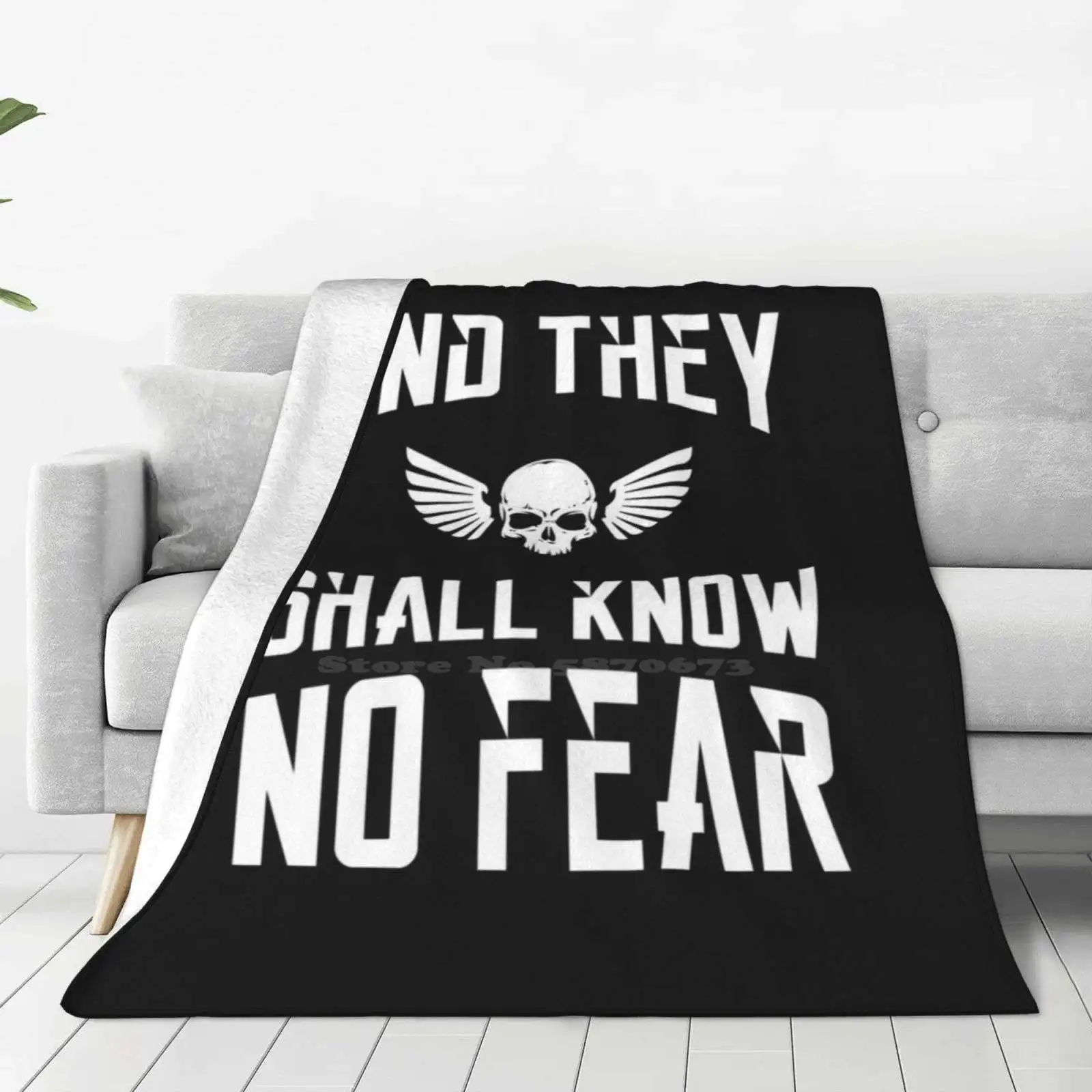 

And They Shall Know No Fear Marine Wargaming Tabletop Miniatures Gamer Best Selling Room Household Flannel Blanket 40000