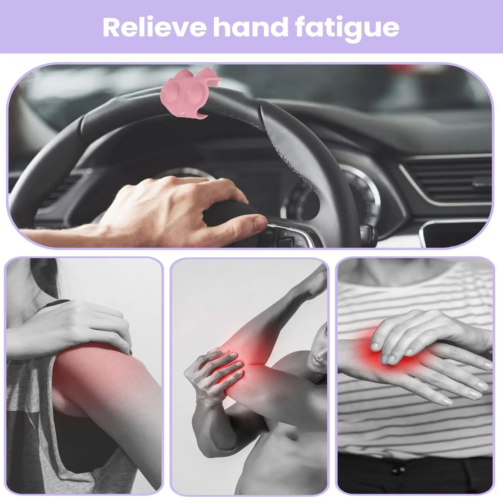 

Чехол на руль, противоскользящая силиконовая ручка, массажная ручка, чехол на руль для путешествий, поездок на работу, вождения, релаксации, ежедневно