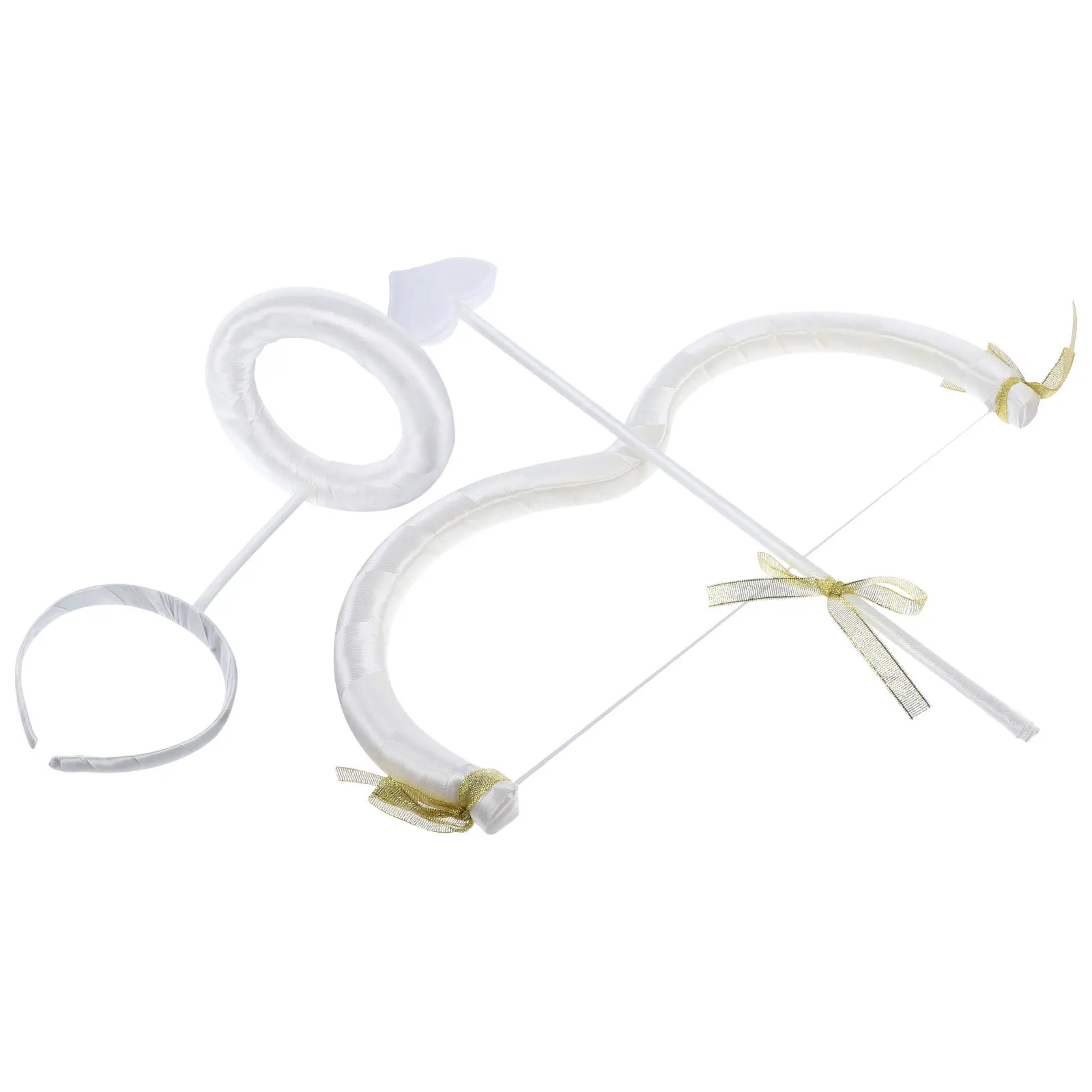 Women Cupid Cosplay Prop Valentine Bow Arrow Costume Accessory Set Masquerade Wedding Wings Hairband Headwear Decoration