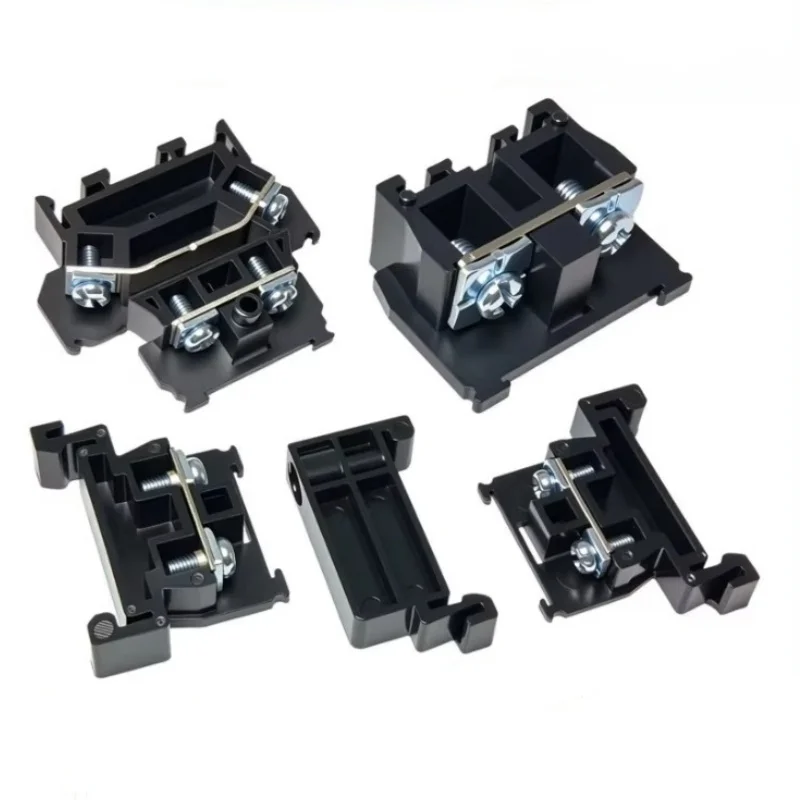 5PCS Rail Double-Level Terminal Block TBR/TBD-10/20/30/60/100A Modular Terminal Strip Connector with Fixing Bracket F