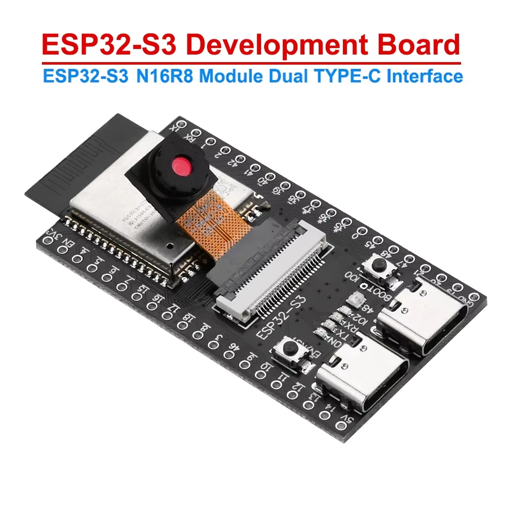 

ESP32-S3 CAM development board WiFi Bluetooth module onboard ESP32-S3-1 N16R8 module dual TYPE-C interface