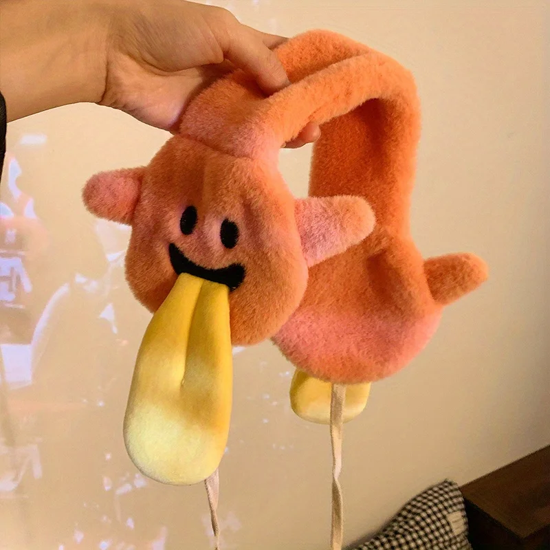 أغطية أذن من القطيفة المضحكة ذات الرسوم المتحركة المبتكرة للنساء، واقيات أذن دافئة للخريف والشتاء لركوب الدراجات #6