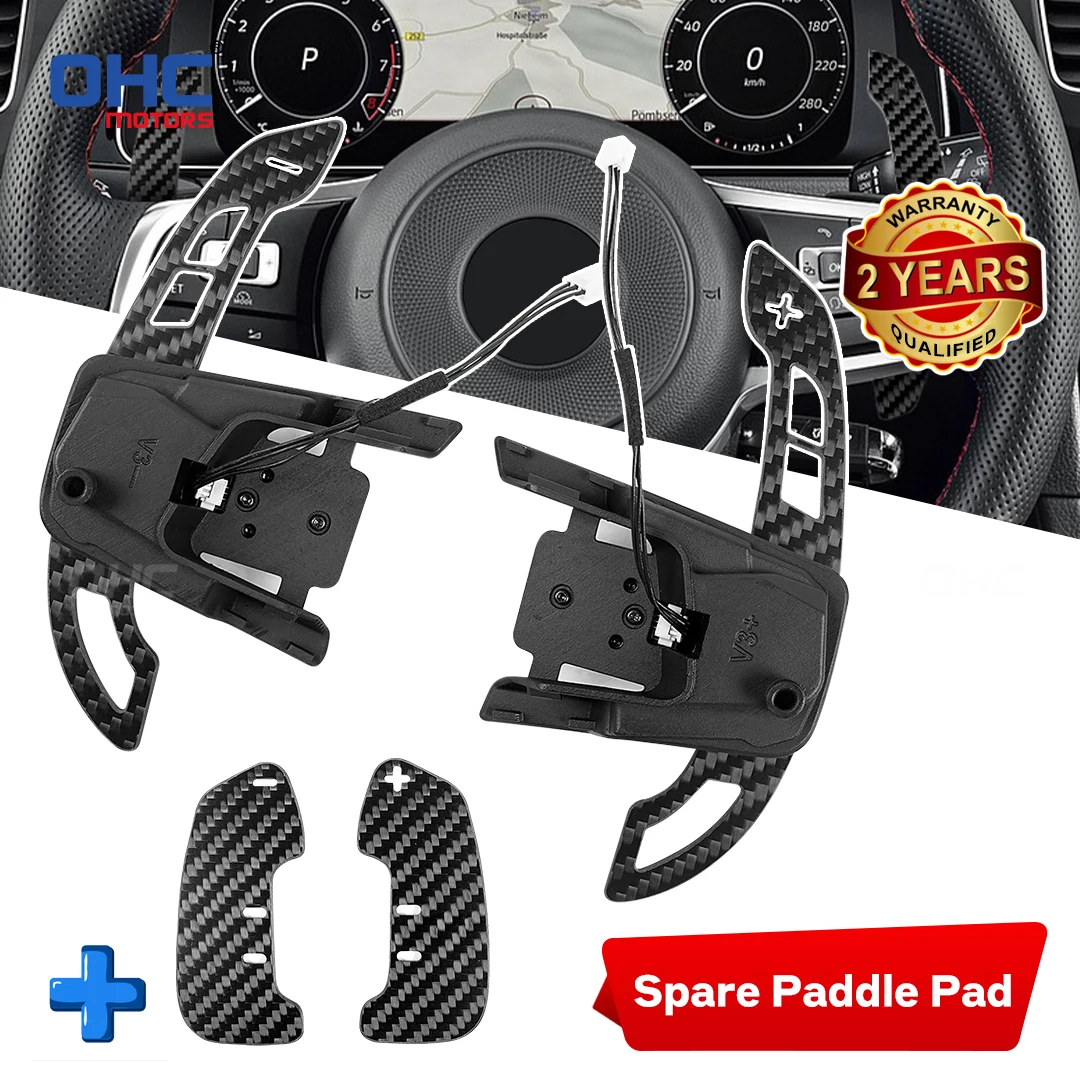 

Carbon Fiber Magnetic Steering Wheel Paddle Shifters For VW Volkswagen Golf MK7 MK7.5 Golf R Scirocco