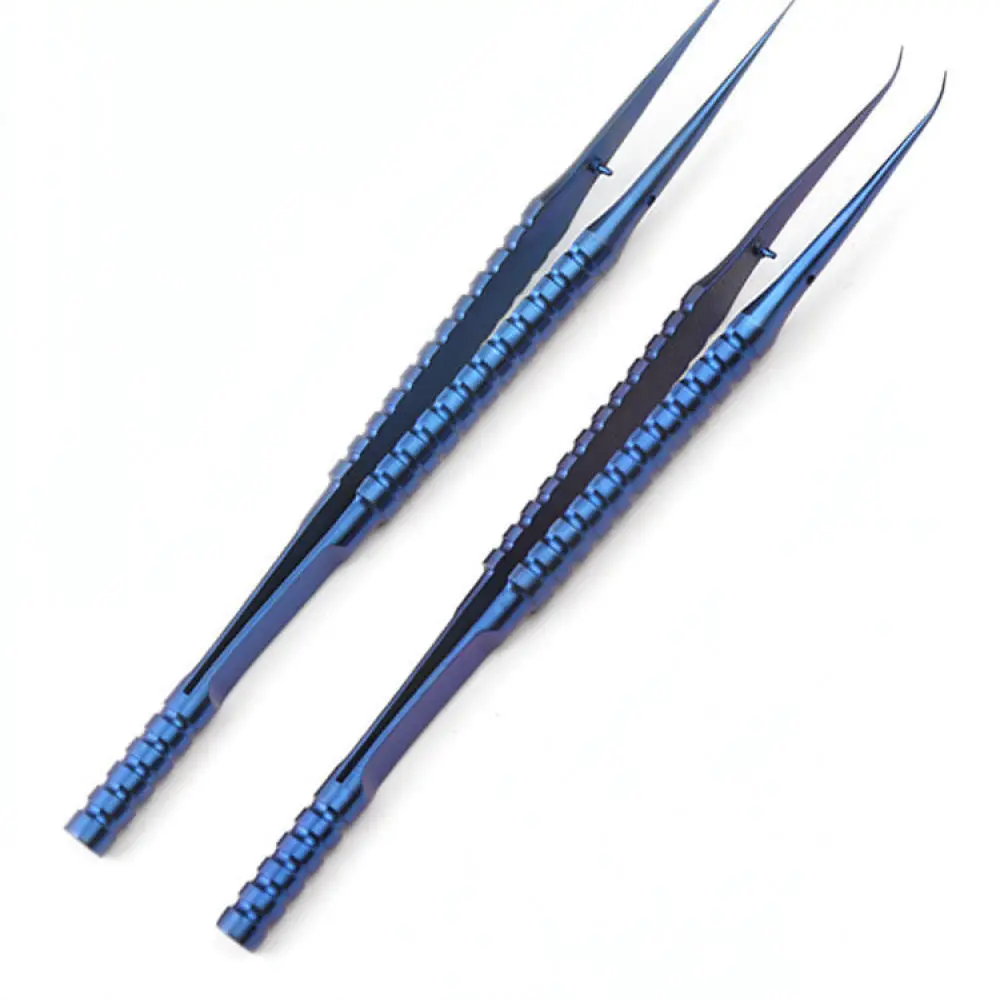14cm Titanium Precision Tweezers For Phone Soldering 0 15mm Tip Straight Curved Head Microscope Electronics Repair Hand Tool
