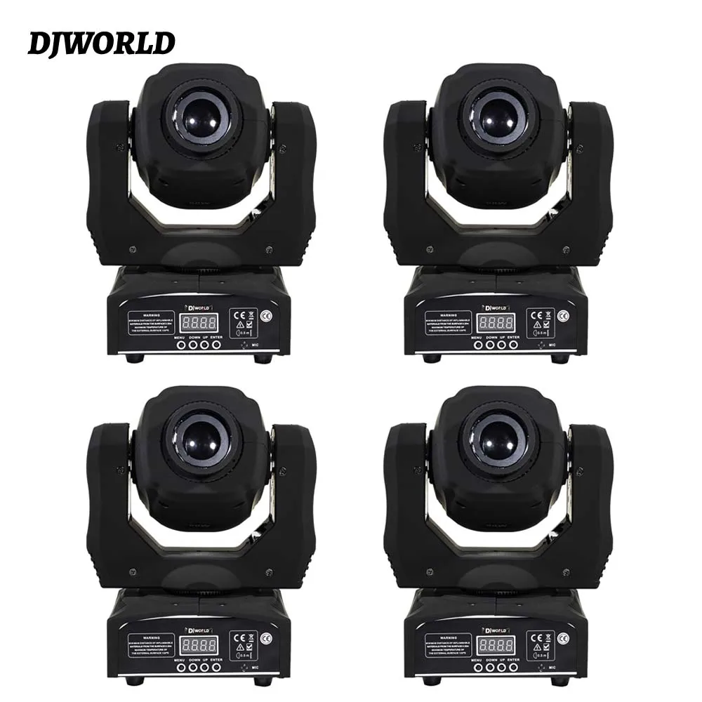 4PCS 60W Moving Head Beam Lights LED Stage Lighting Spot Gobo Pattern Wedding Party Stage Effects DMX Controller DJ Disco Club