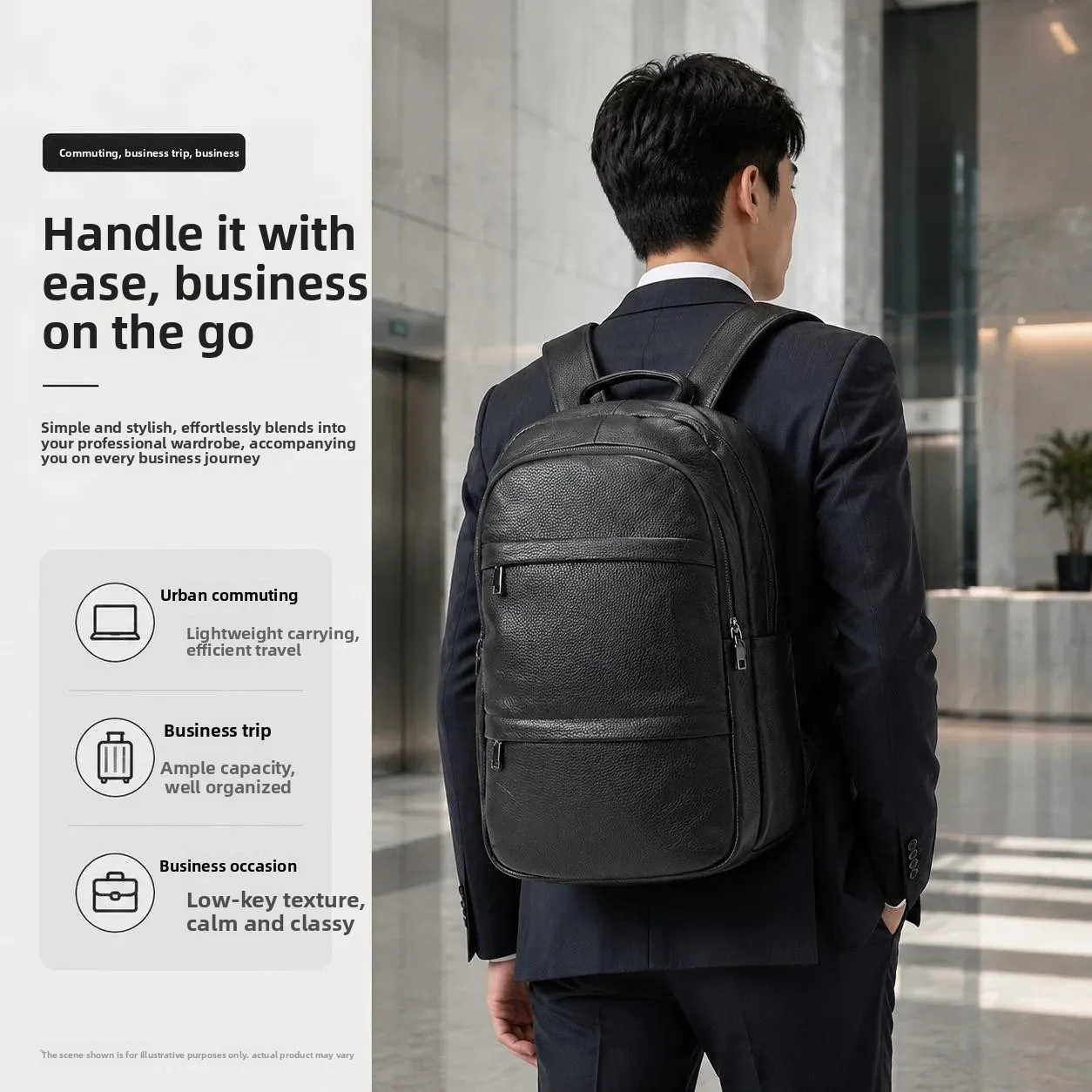 2027 New Brand Genuine Leather Men Backpacks Fashion Real Natural Leather Student Backpack Boy Luxury Business Laptop School Bag