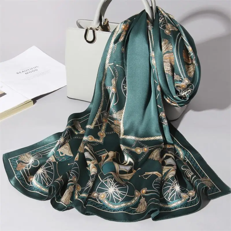 Silk Scarf Women\'s New 100% Pure Silk Silk Scarf Satin Shawl Manufacturers Wholesale