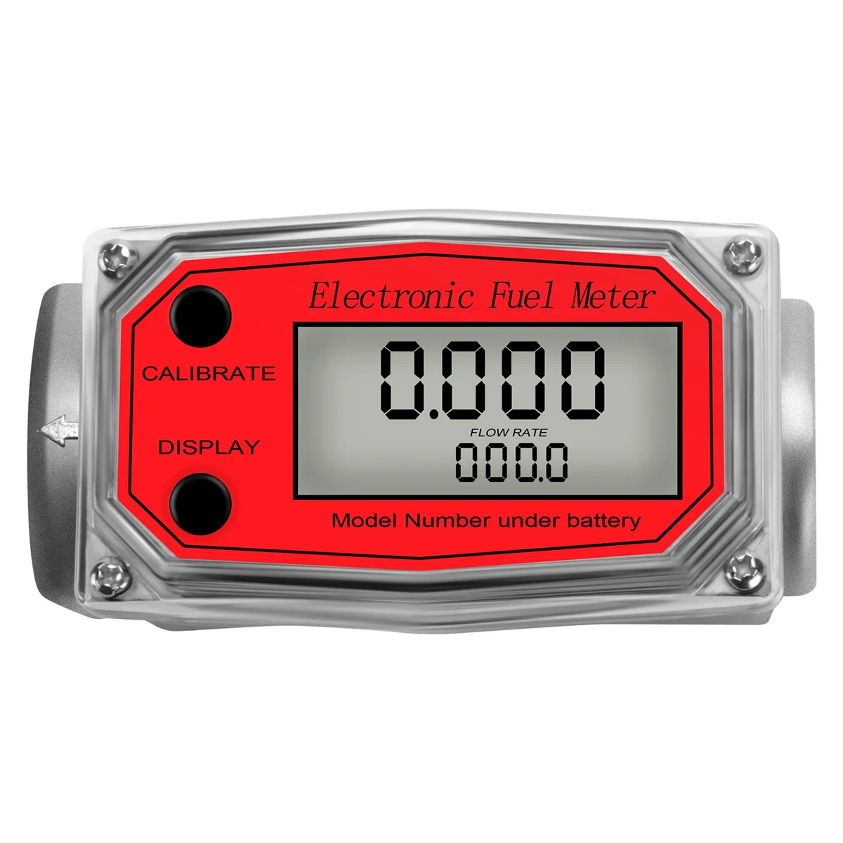 1 Inch Digital Turbine Flowmeter Digital LCD Display with NPT Counter Fuel Flowmeter for Measuring Engine Oil