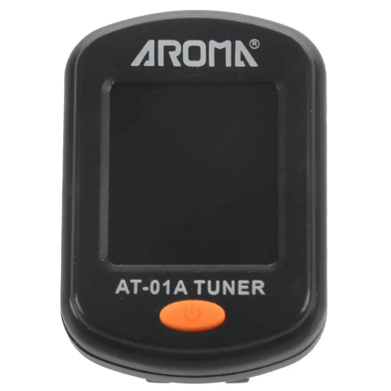 Aroma-afinador de guitarra At-01A, sintonizador giratorio con Clip, pantalla Lcd, para guitarra acústica cromática, bajo, ukelele