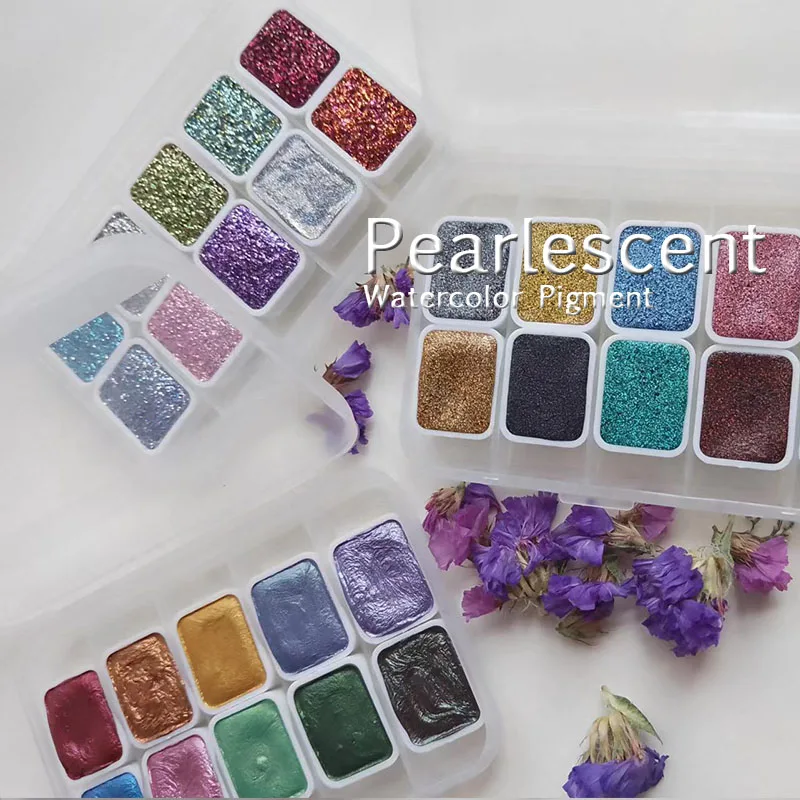 10 Colors 1.0ml Pearlescent Watercolor Pigment