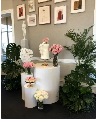 

3pcs/set)Wedding flower stand Cylinder display metal plinth for baby shower wedding party decorations / supplies qq163