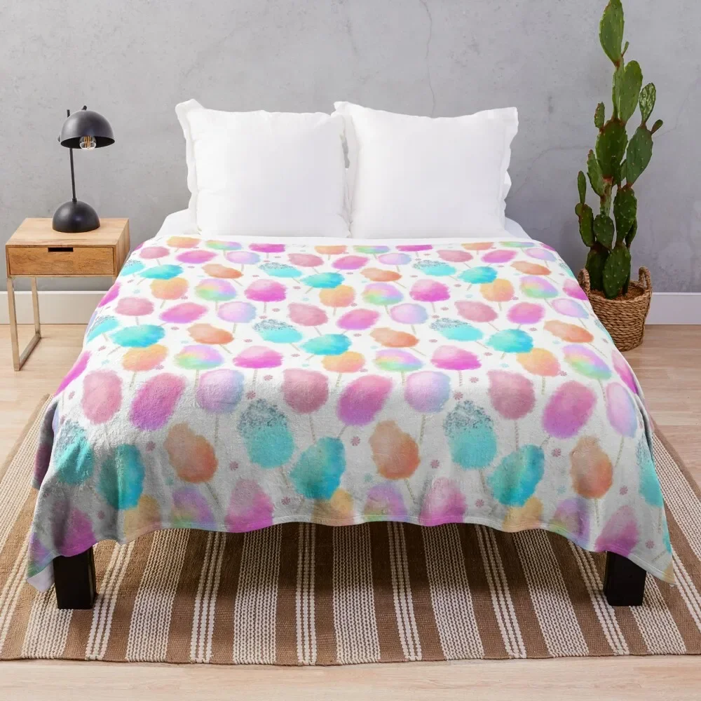 

Cotton candy pattern Throw Blanket Thermals For Travel Giant Sofa Thermal Blankets