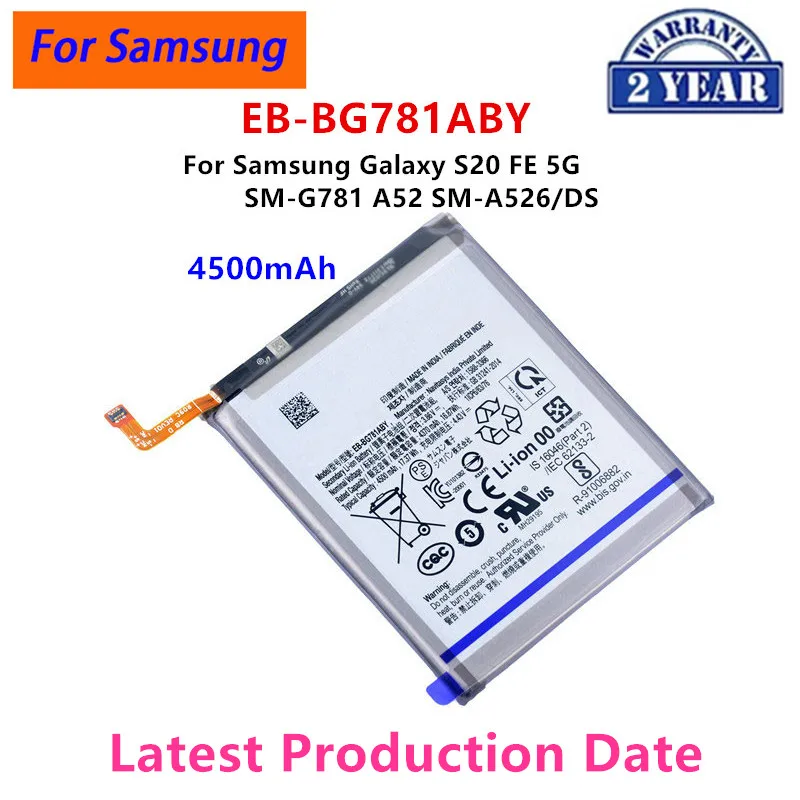 Brand New EB-BG781ABY 4500mAh Replacement  Battery For Samsung Galaxy S20 FE 5G SM-G781 A52 SM-A526/DS Batteries