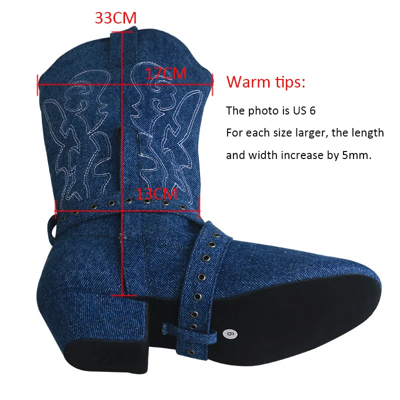 Customized Heel and Color Warm up Boots Dance Blue Denim Dance Shoes Boots Soft Bottom Women Boots for Dancing 4CM