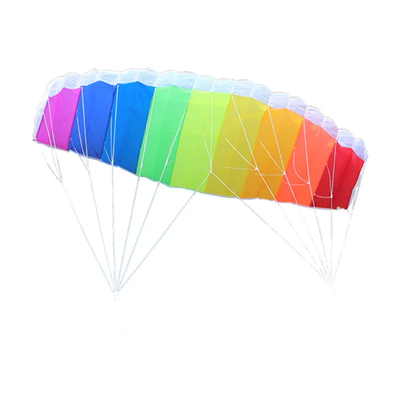 Beach Kite 1.4 Meters Double-line Soft Rainbow Umbrella Stunt Kite